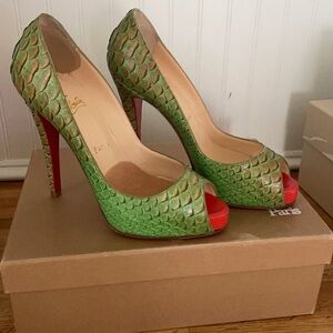 Christian Louboutin very prive 120 python fairy tale 38 Peep-Toe Pumps